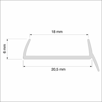 18mm Pvc Kitchen Plinth Sealing Strip